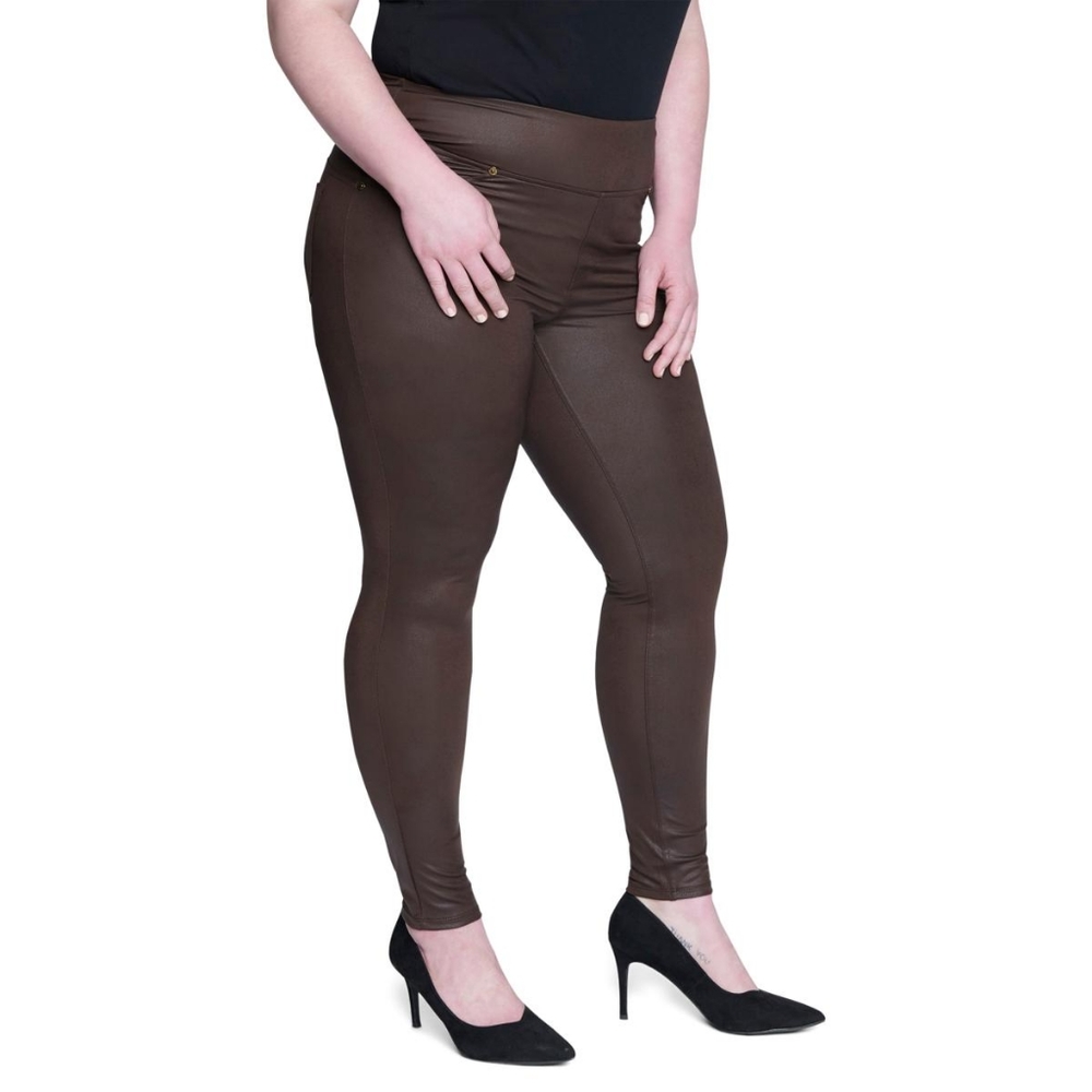 Seven7 | NWT Tummy Toner High Rise Leggings Brown Size 24W